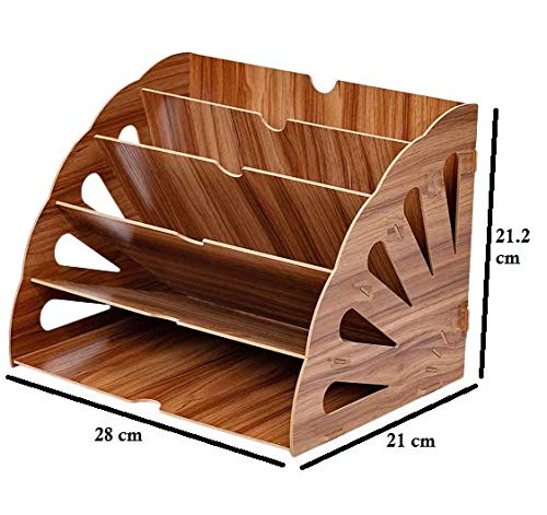 Wooden Foldable Desktop File Organizer