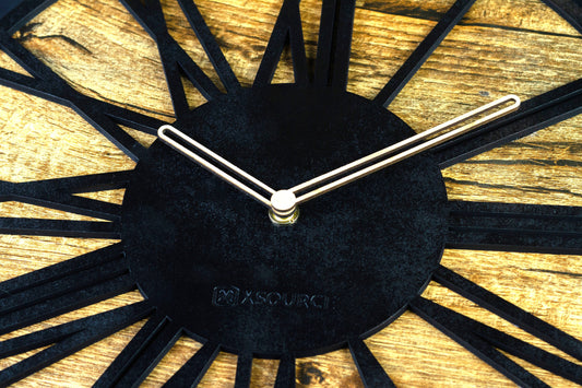 Wooden Non Ticking Wall Clock