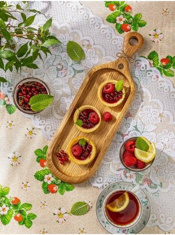 Wooden Serving Tray Multipurpose Decorative Tray for Snacks, Desserts