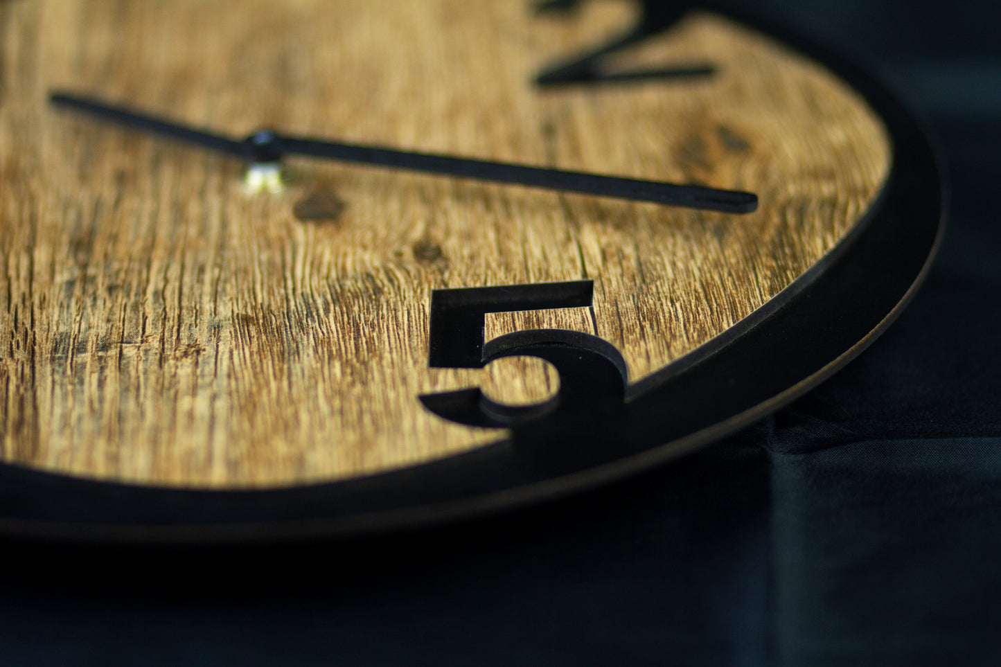 Wooden Non Ticking Wall Clock