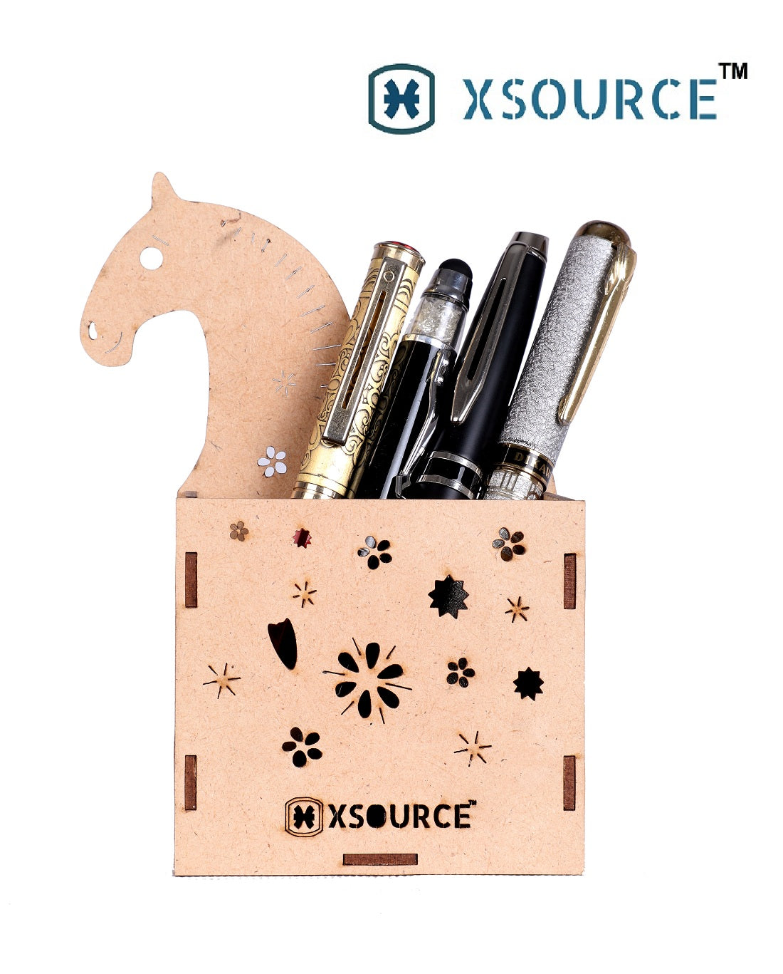 Wooden Horse Shaped Pen Stand
