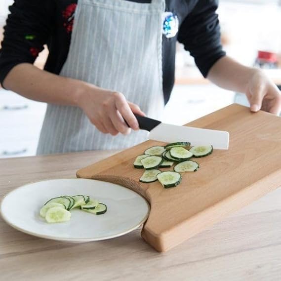 Wooden Cutting Board with Plate Slot