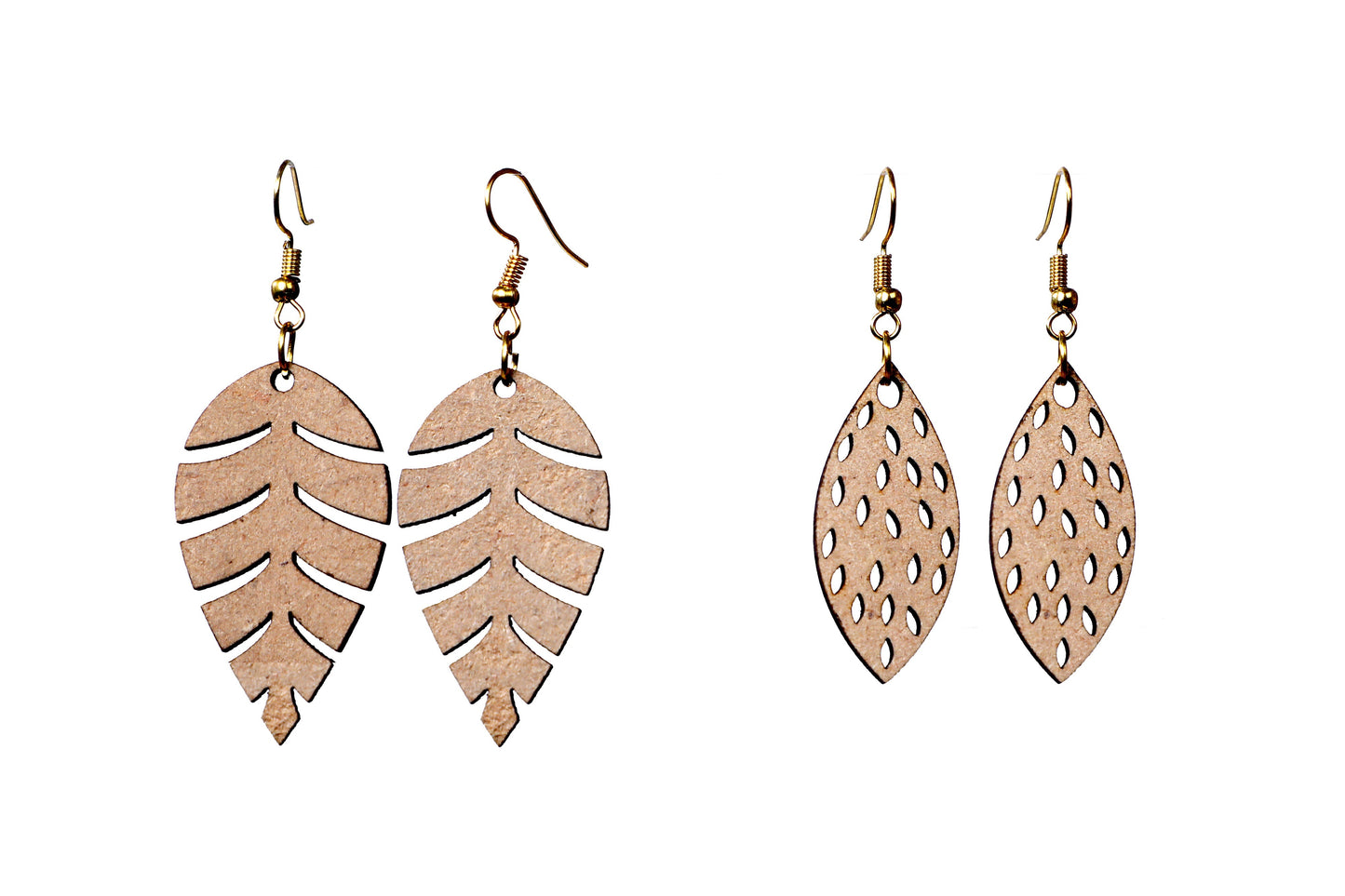 Wooden Floral Earrings with Jewelry Organizer Box Set of 6 Pairs for Women and Girls