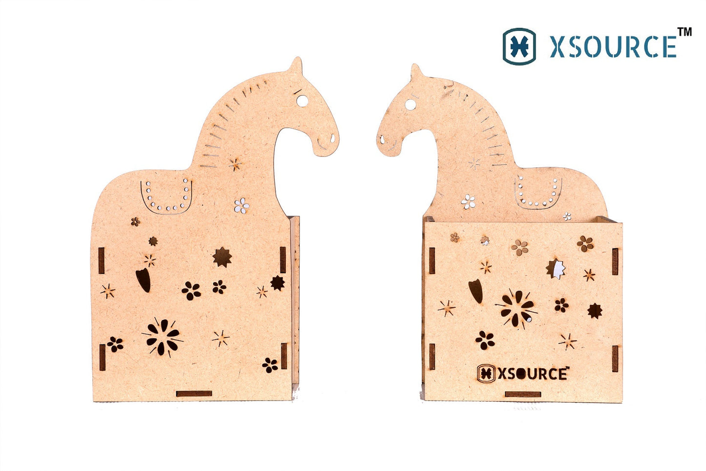 Wooden Horse Shaped Pen Stand