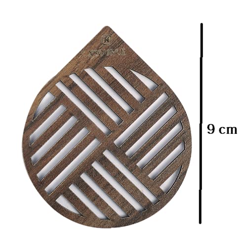 Wooden Line Tea Coasters Set of 6