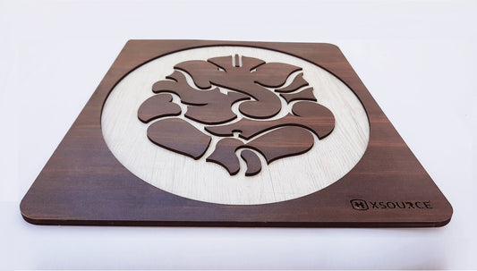 Ganesha 2 Layer Wooden Photo Frame for Home and Office