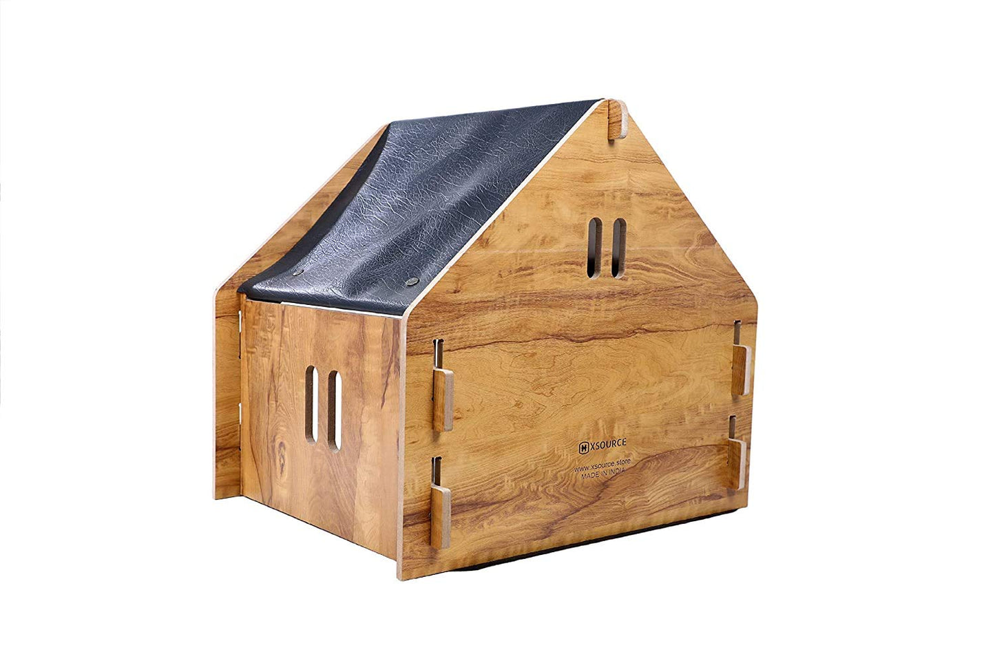Wooden Foldable Pet House for Dog and Cat with Removable Cushion (Big)