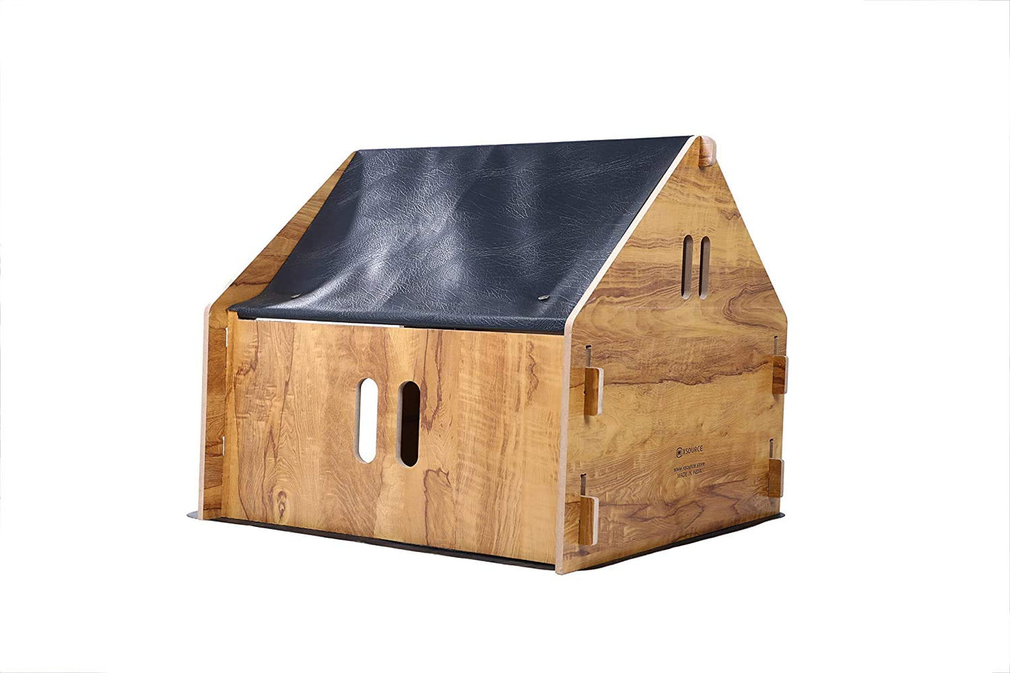 Wooden Foldable Pet House for Dog and Cat with Removable Cushion (Big)