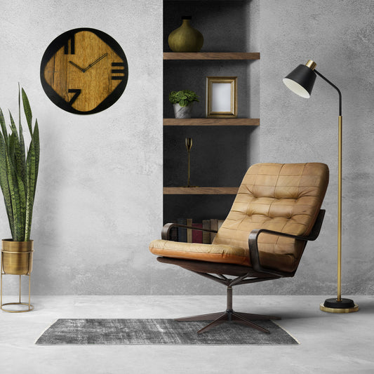 Wooden Non Ticking Wall Clock