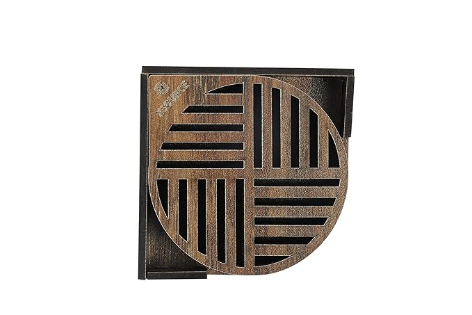 Wooden Line Tea Coasters Set of 6