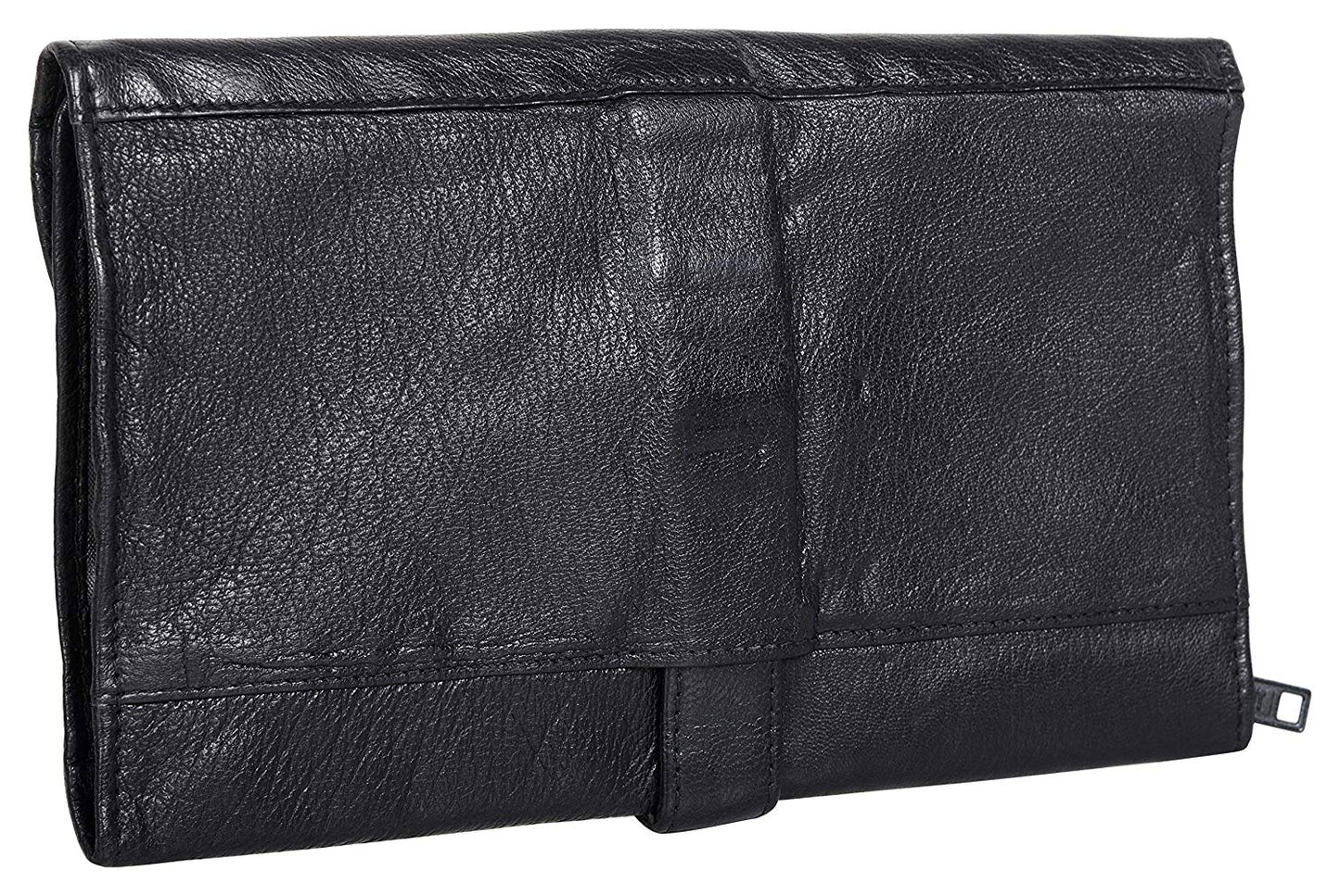 Men's Black Leather Toiletry Bag
