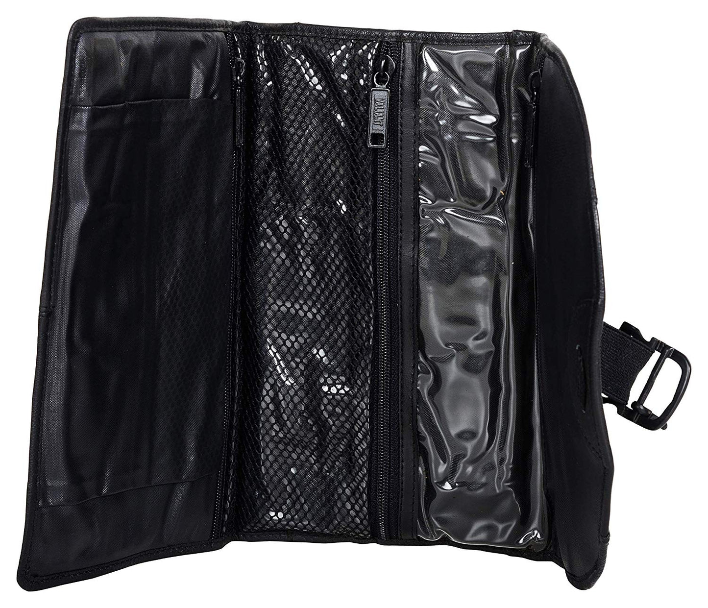 Men's Black Leather Toiletry Bag