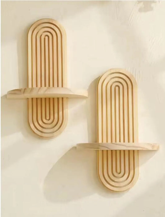 Modern Wooden Wall Shelf for Living Room, Bedroom, Hallway & Office (1 Tier Pack of 1)