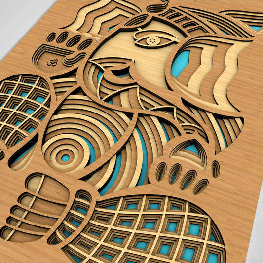 Ganesha 6 Layer Wooden Photo Frame for Home and Office