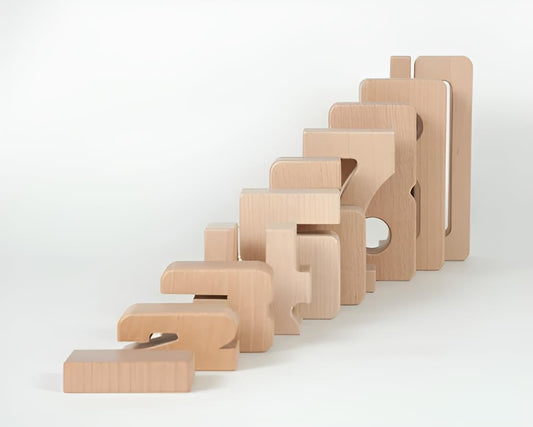 Wooden Number Blocks for Kids