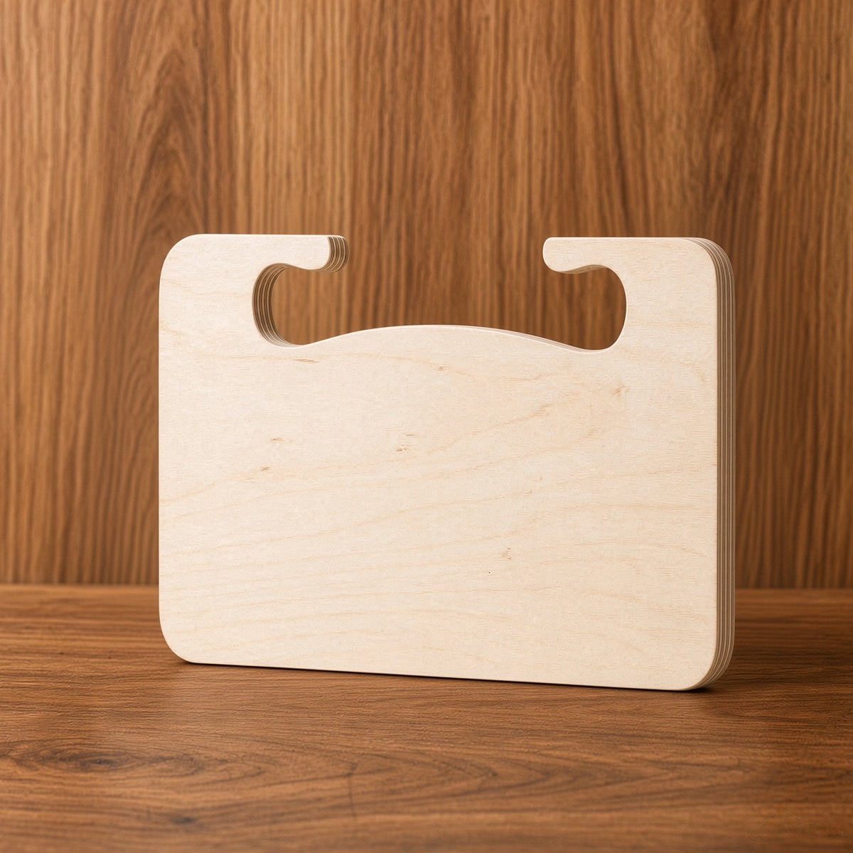 Wooden Steering Wheel Car Food Tray - Birch Ply Lap Desk