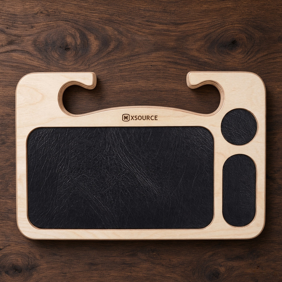 Wooden Steering Wheel Car Food Tray - Birch Ply Lap Desk
