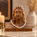 Wooden Adiyogi Shiva Decor Statue - Hand-Carved Burmese Teak