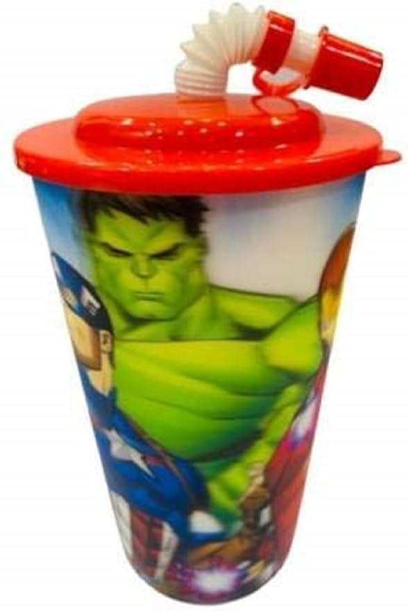 Sipper 3D Glass Look Cartoon Character Sipper Glass with Straw