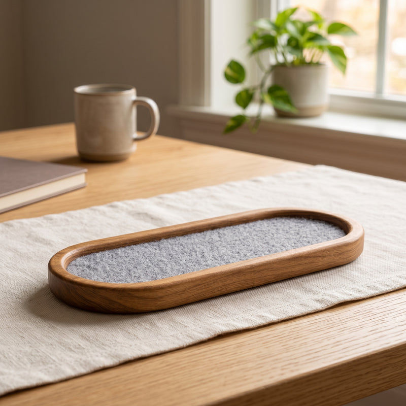 Wooden Oval Serving Plate - Seasoned Pine, Large/Small