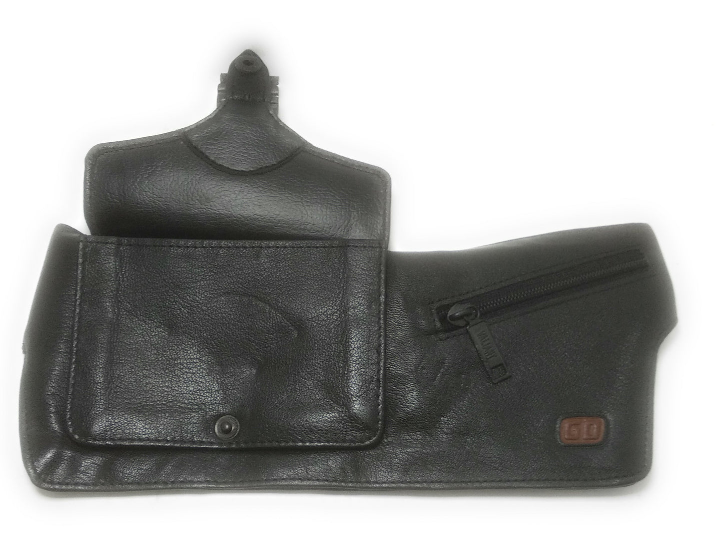 Leather Waist Bag with Adjustable Strap and Wallet with Passport and Card Holder