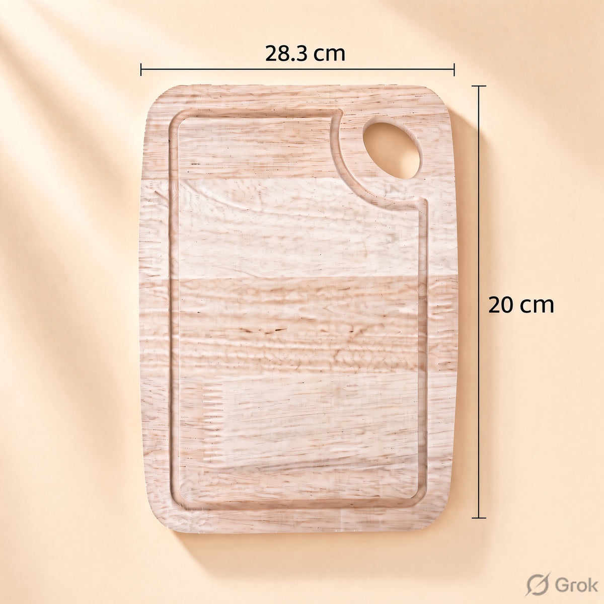 Wooden Chopping Board - Natural Rubberwood, Small/Large/With Serving Plate