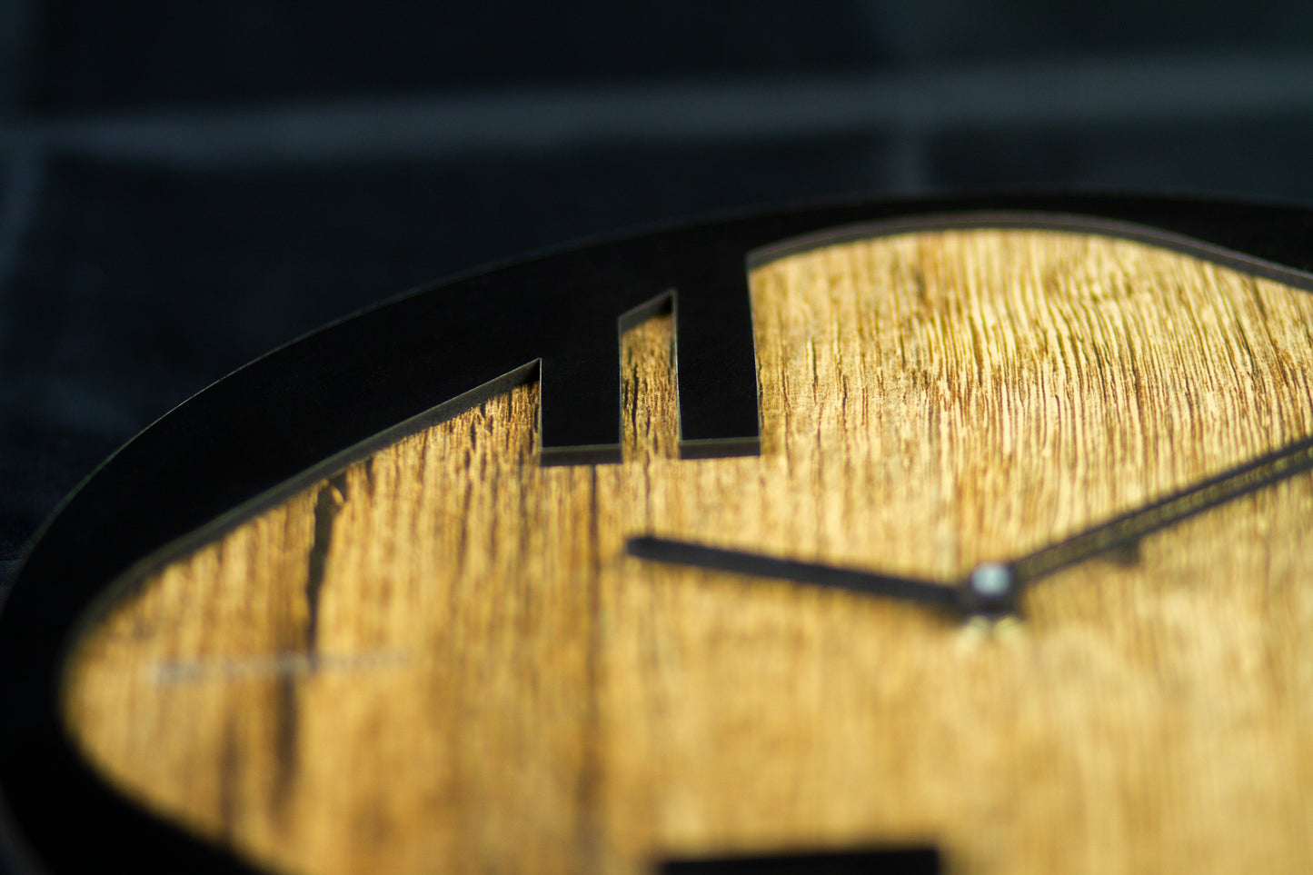 Wooden Non Ticking Wall Clock