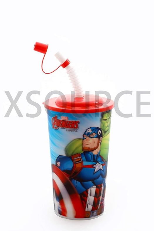 Sipper 3D Glass Look Cartoon Character Sipper Glass with Straw
