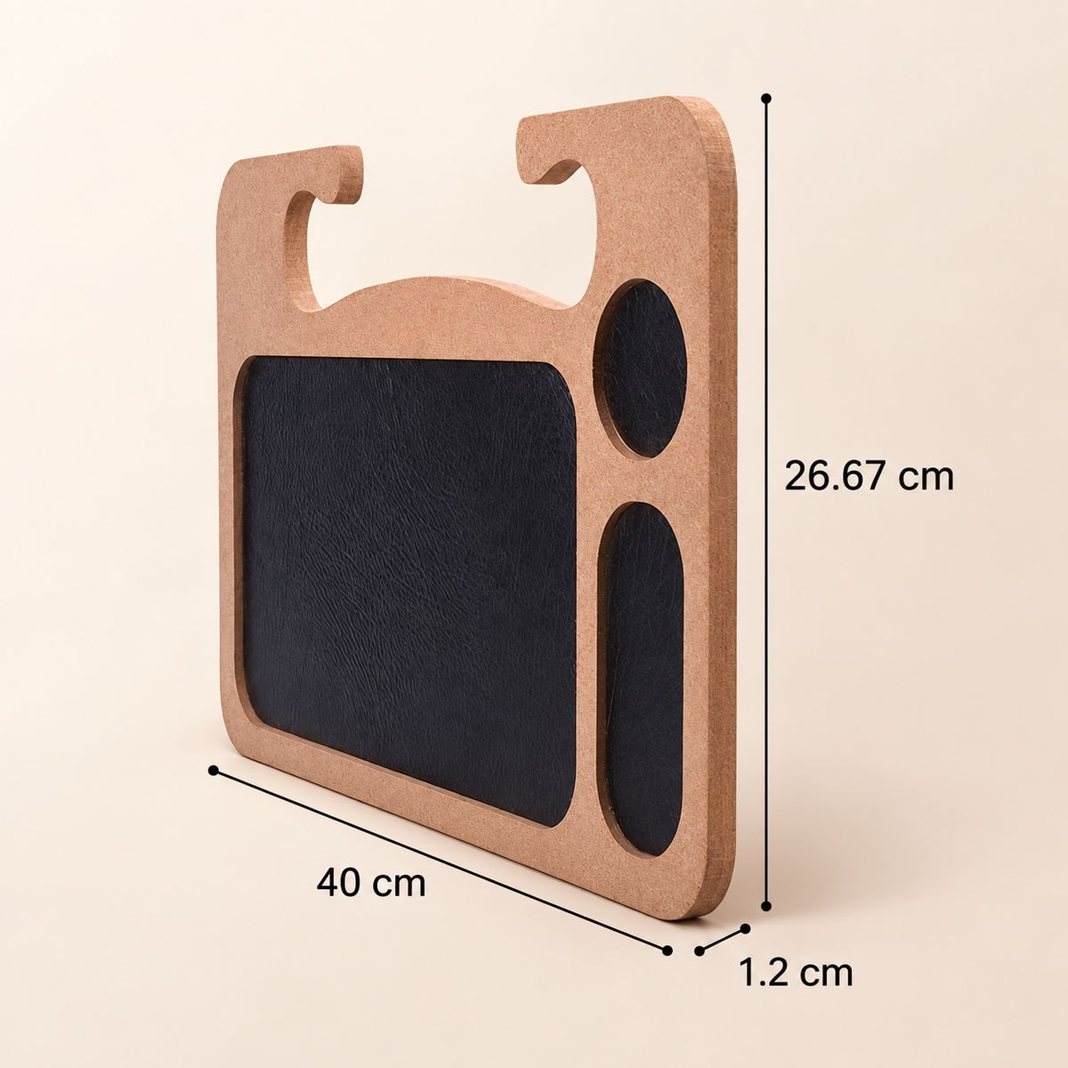 Wooden Steering Wheel Car Food Tray - Birch Ply Lap Desk