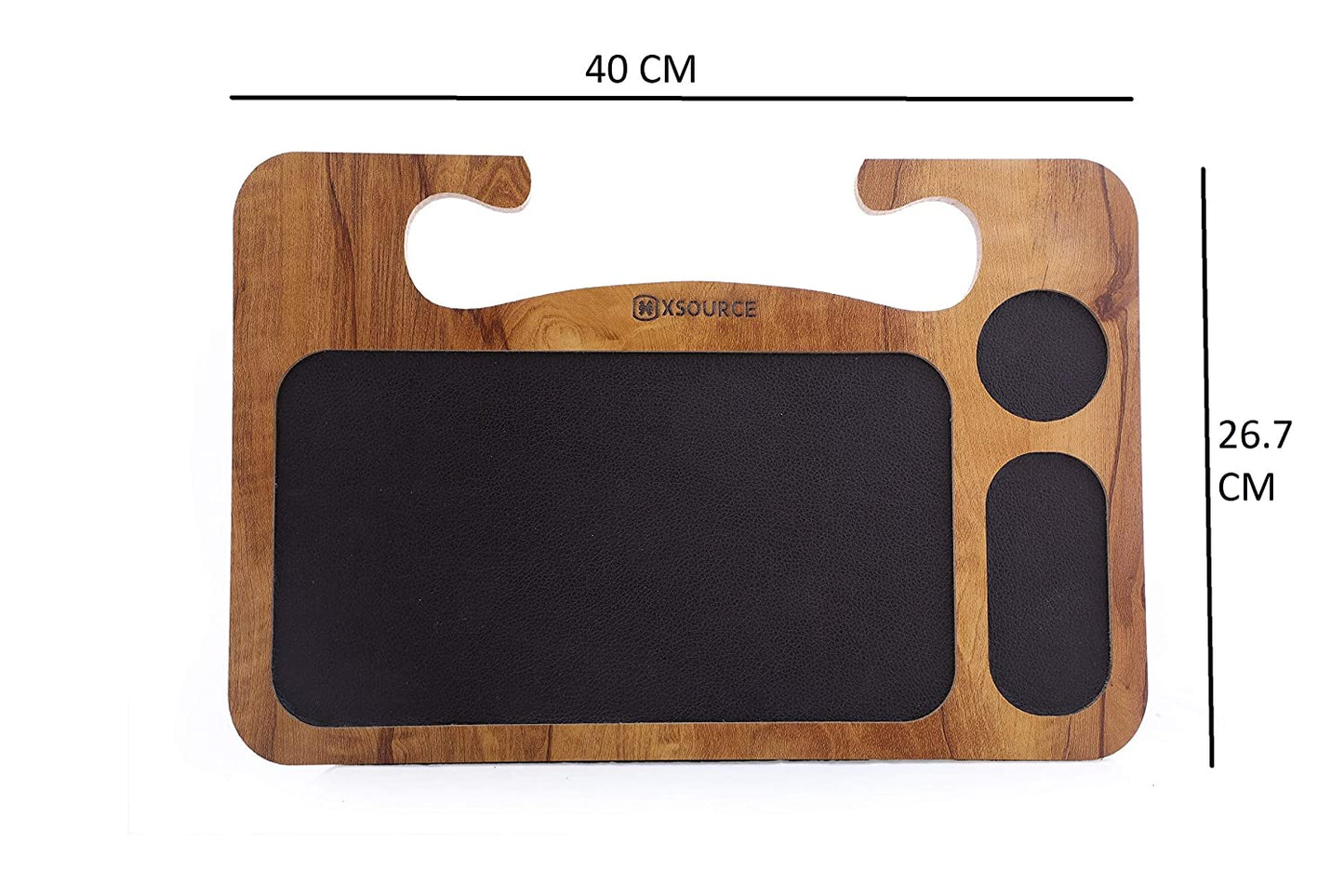 Wooden Multifunctional Car Desk-Laptop, Food, Steering Wheel, Tray, Drink Holder