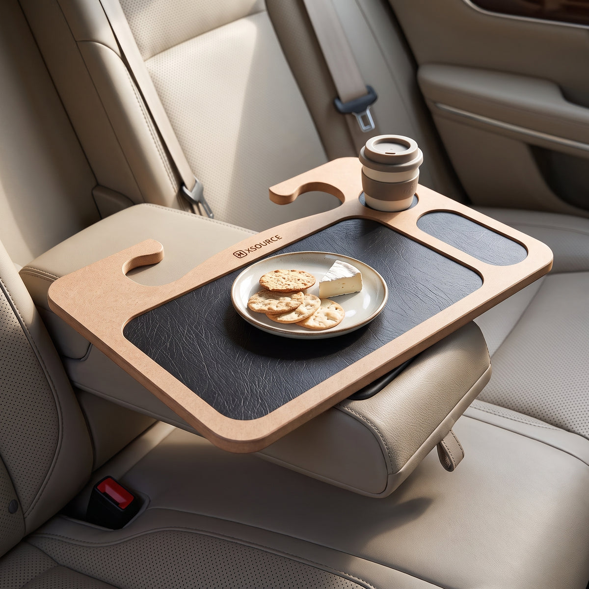 Wooden Steering Wheel Car Food Tray - Birch Ply Lap Desk