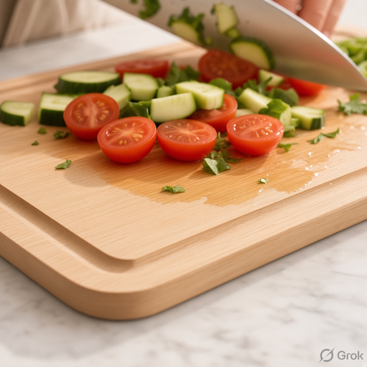 Wooden Chopping Board - Natural Rubberwood, Small/Large/With Serving Plate
