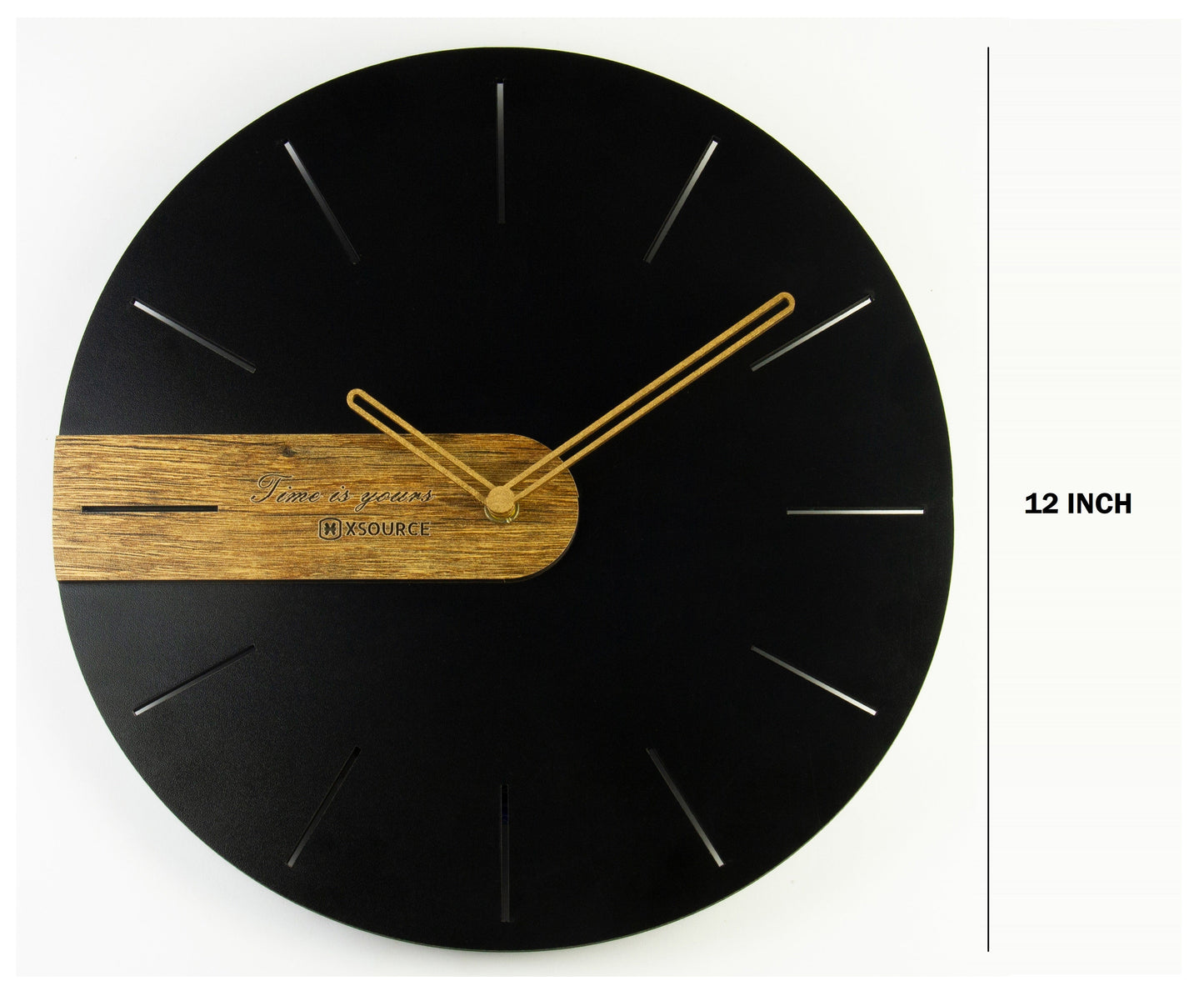 Wooden Non Ticking Wall Clock