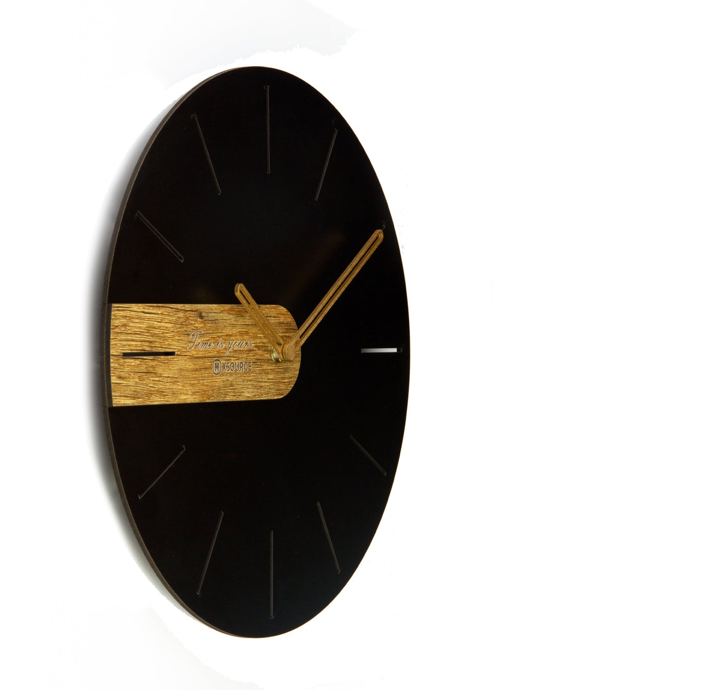 Wooden Non Ticking Wall Clock