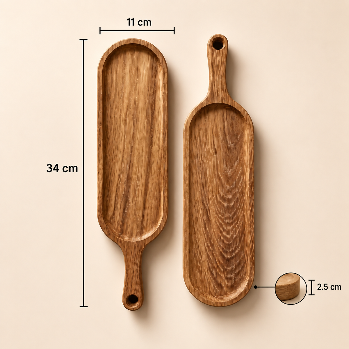 Wooden Serving Platter - Seasoned Pine, 3 Designs