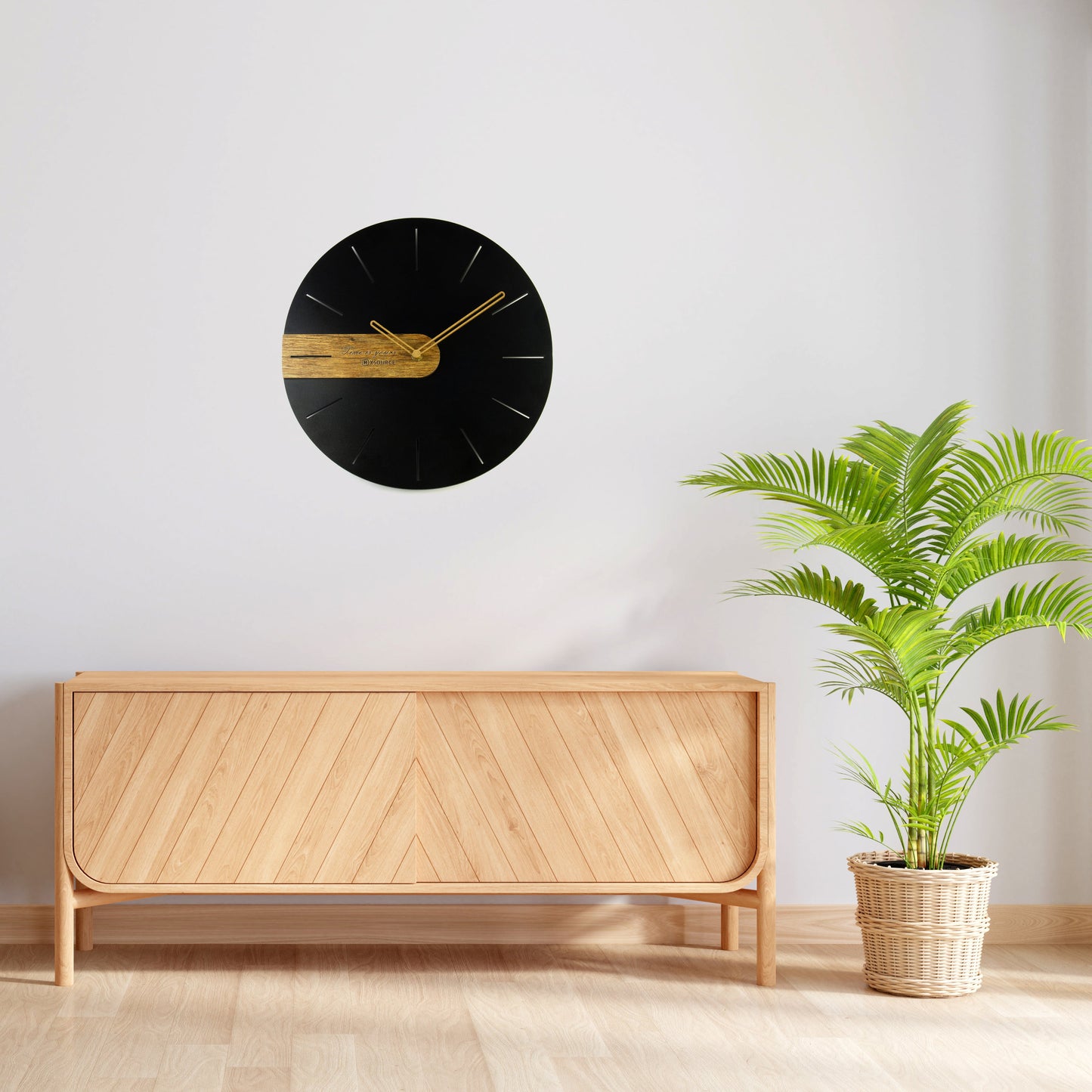 Wooden Non Ticking Wall Clock