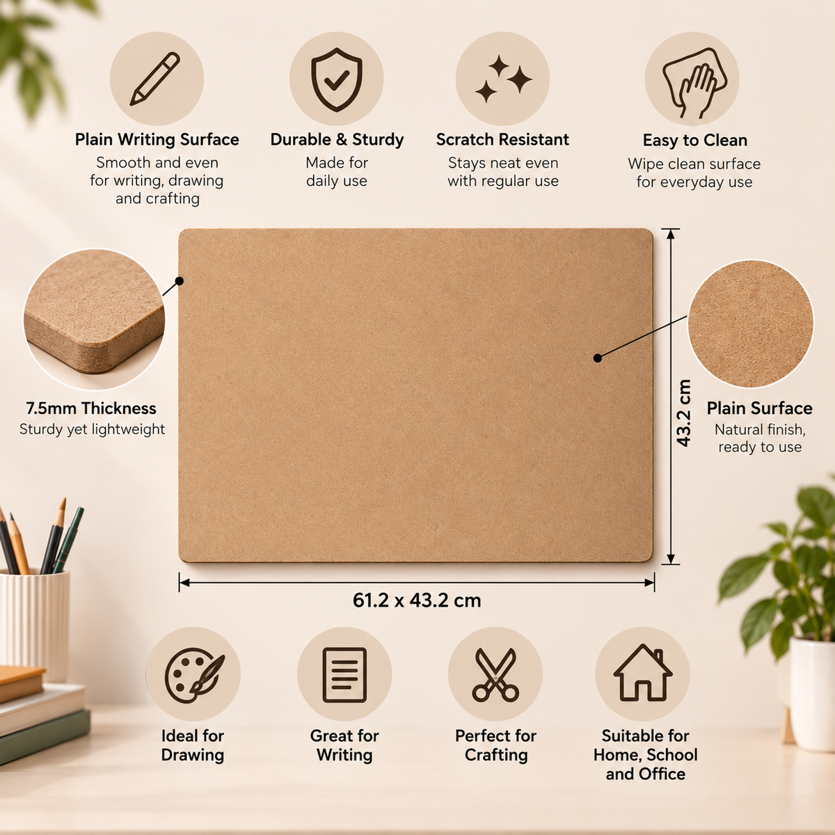 Wooden Drawing Board - Plain