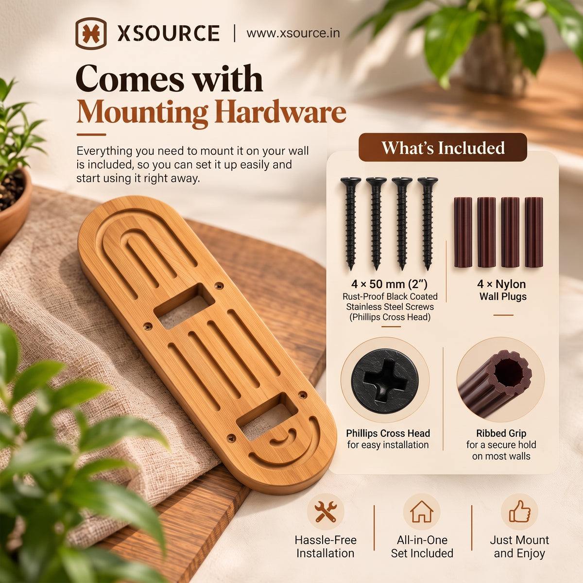 Wooden Wall Shelf - Seasoned Pine, 1 Tier or 2 Tier