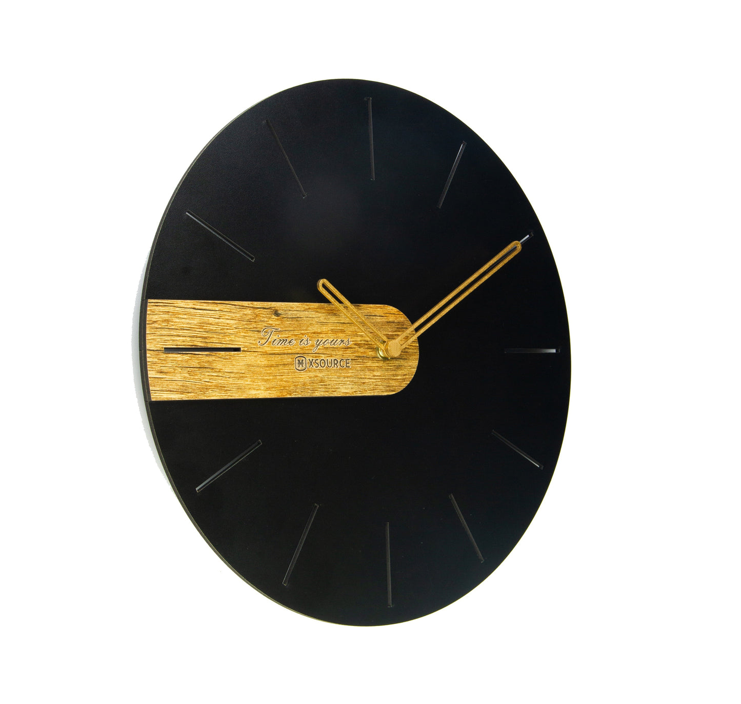 Wooden Non Ticking Wall Clock