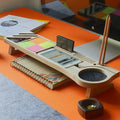 Wooden Desk Organiser Tray with Compartments - Design 2