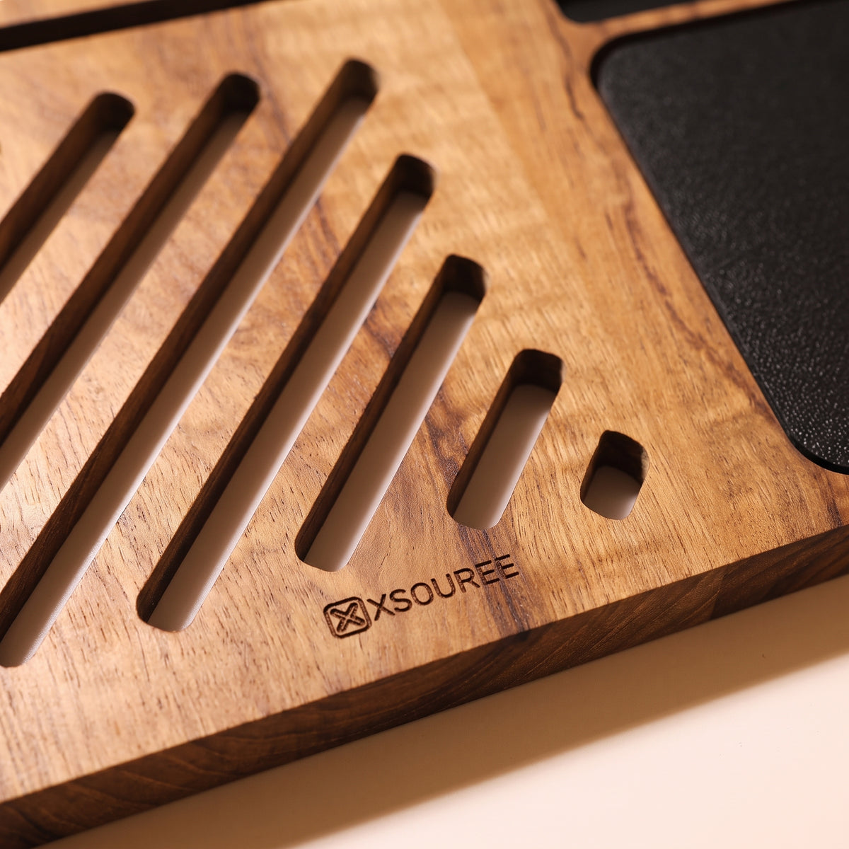 Wooden Lap Desk - Cross & Round Design, Stable Laptop/Notebook Surface