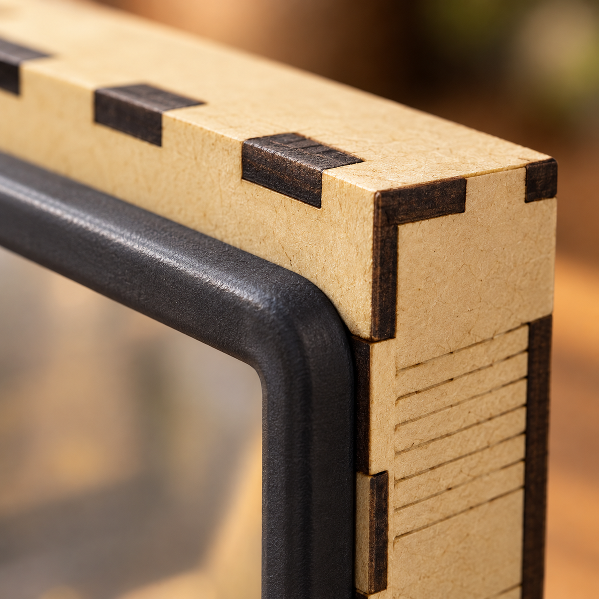 Retro TV-Shaped Wooden Phone Stand with Magnifying Screen - Hands-Free Mini Cinema