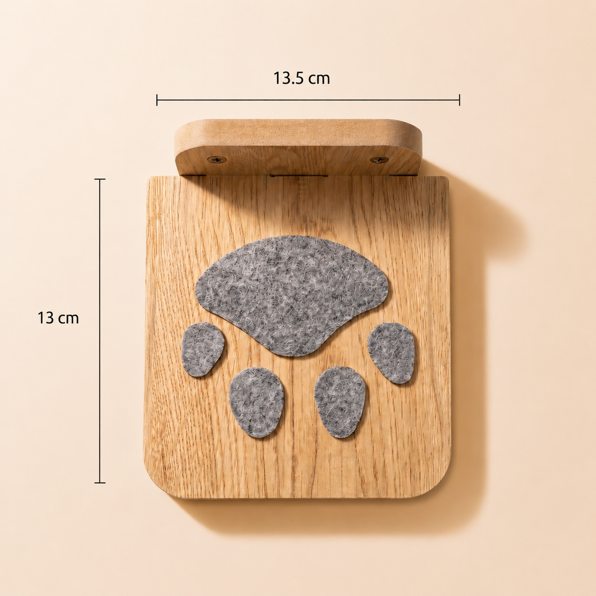 Wooden Wall-Mounted Cat Steps - Set of 4, Felt-Padded