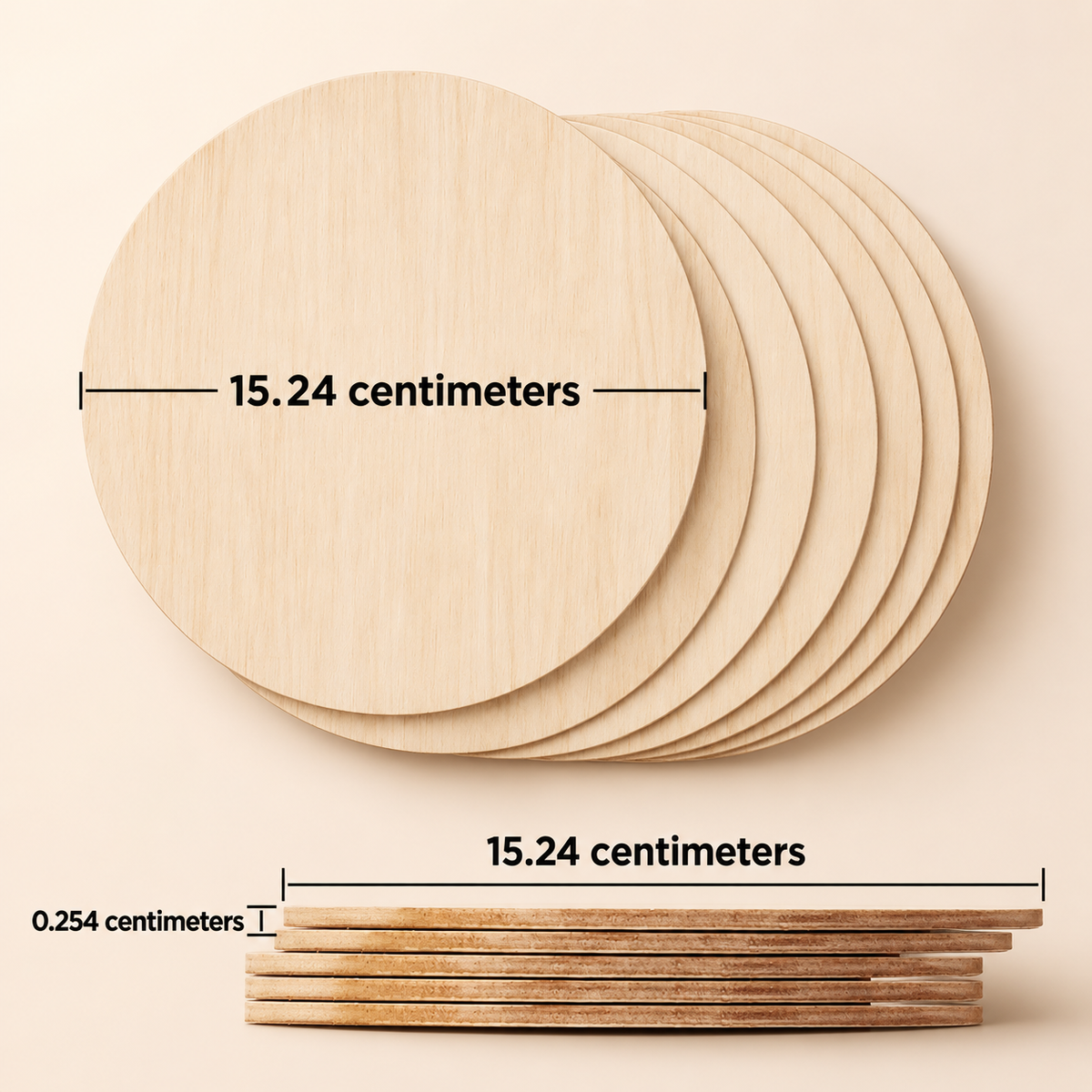 Wooden Mandala Decorative Plates - Set of 2, 5 Sizes