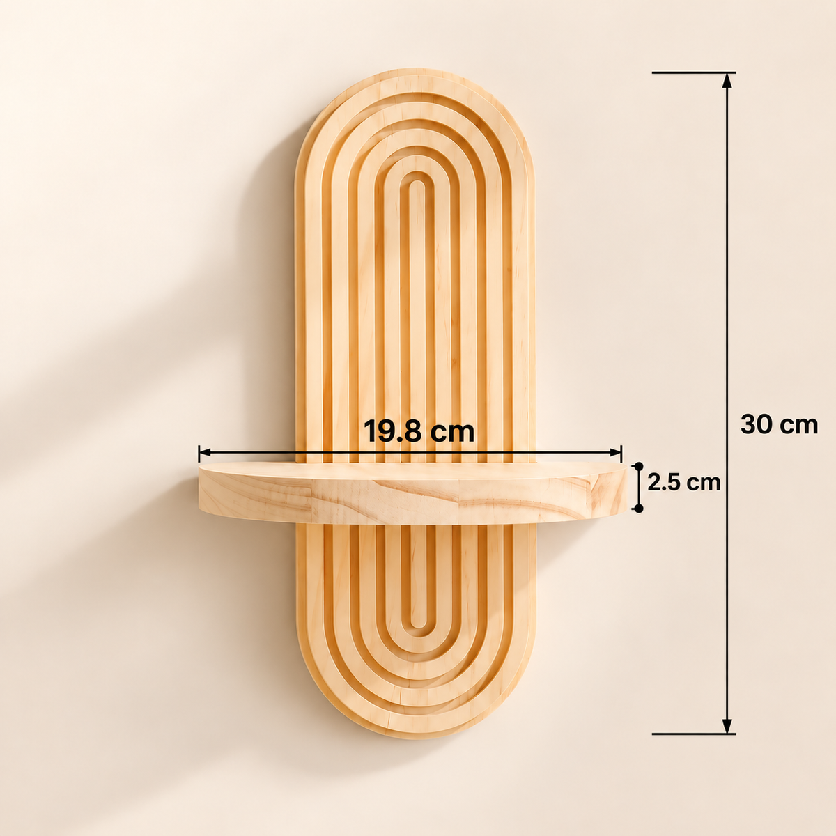 Wooden Wall Shelf - Seasoned Pine, 1 Tier or 2 Tier