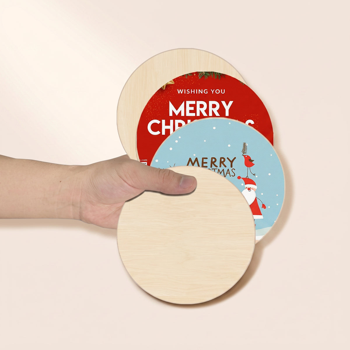 Wooden Mandala Decorative Plates - Set of 2, 5 Sizes