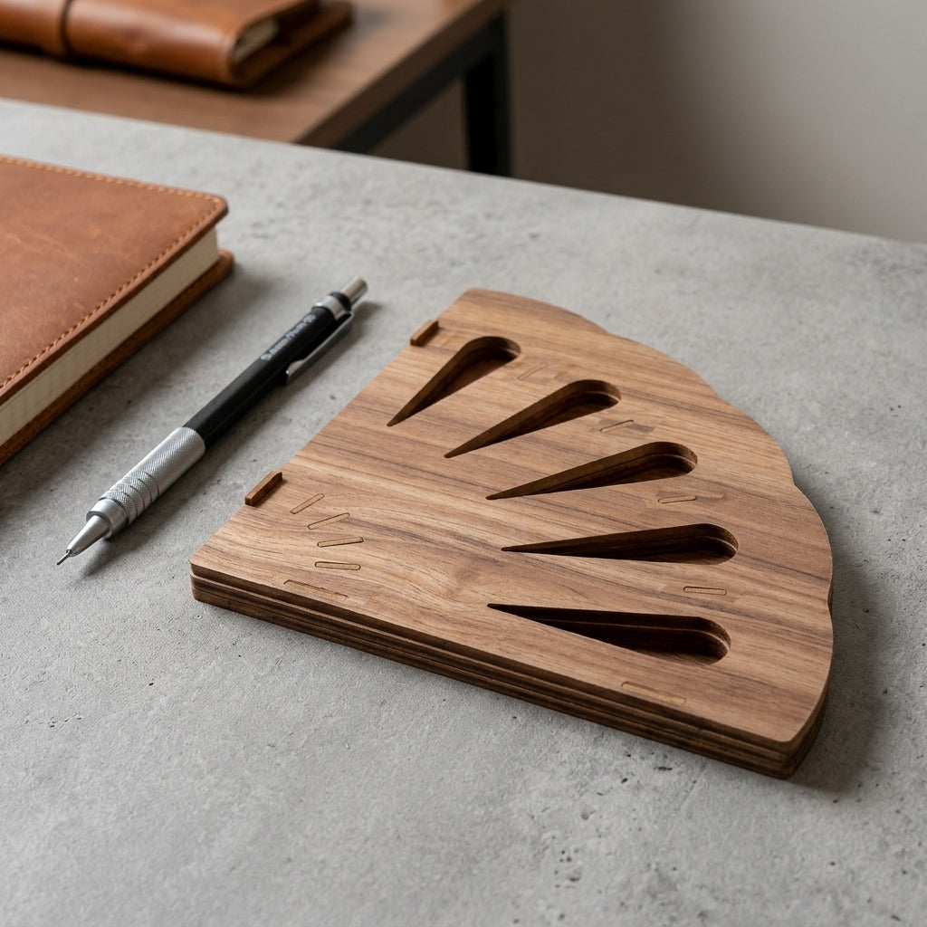 Wooden Magazine Holder - Angled Rack for Magazines, Mail & Files