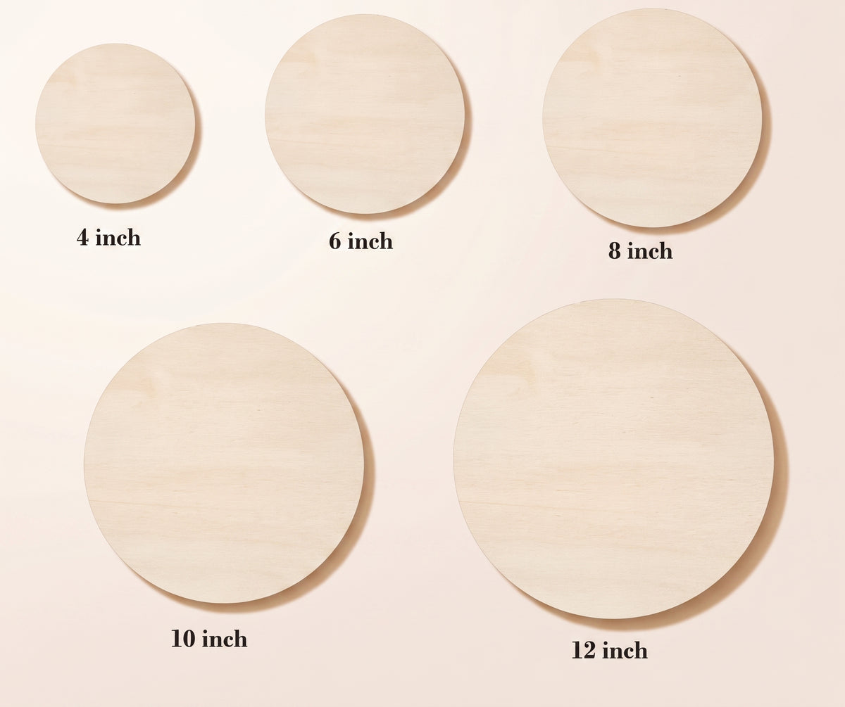 Wooden Mandala Decorative Plates - Set of 2, 5 Sizes