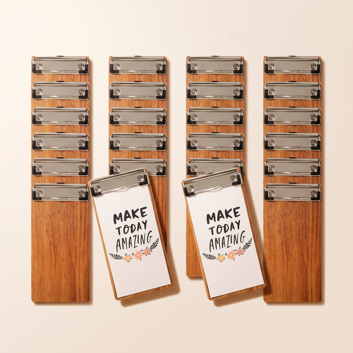 Mini Wooden Clipboard Set - Photo Wall Display & Menu Holder, Bulk Packs