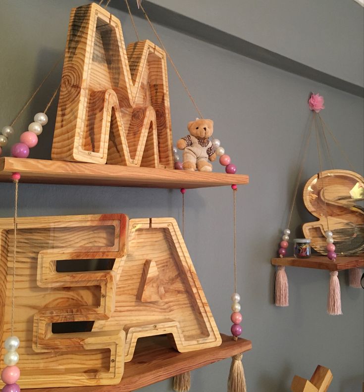 Wooden Alphabet Piggy Bank - Personalised A to Z Letter, Acrylic Front